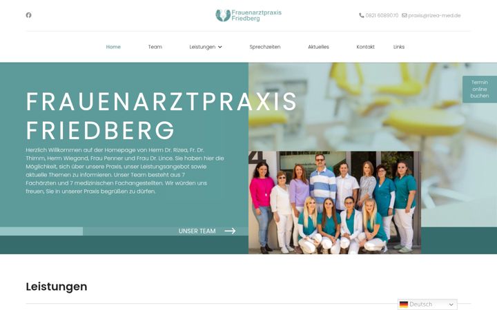 Screenshot of frauenaerzte-friedberg.de