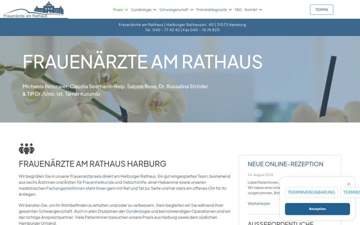 Screenshot of frauenaerzte-rathaus-harburg.de