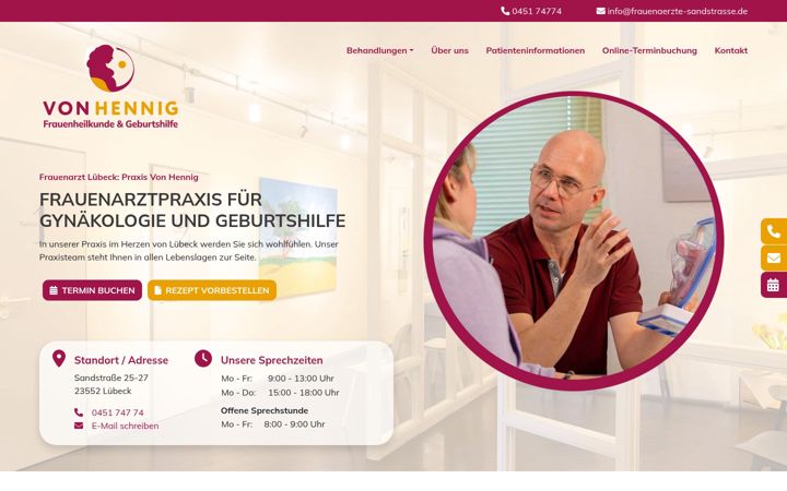 Screenshot of frauenaerzte-sandstrasse.de