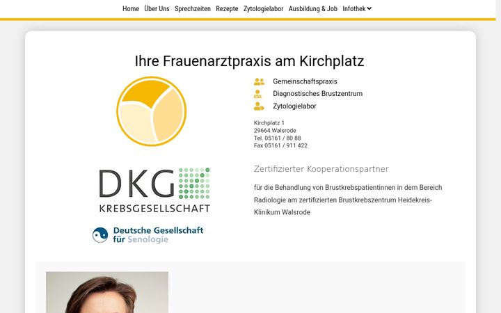 Screenshot van frauenaerzte-walsrode.de