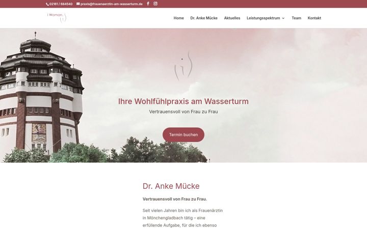 Screenshot van frauenaerztin-am-wasserturm.de