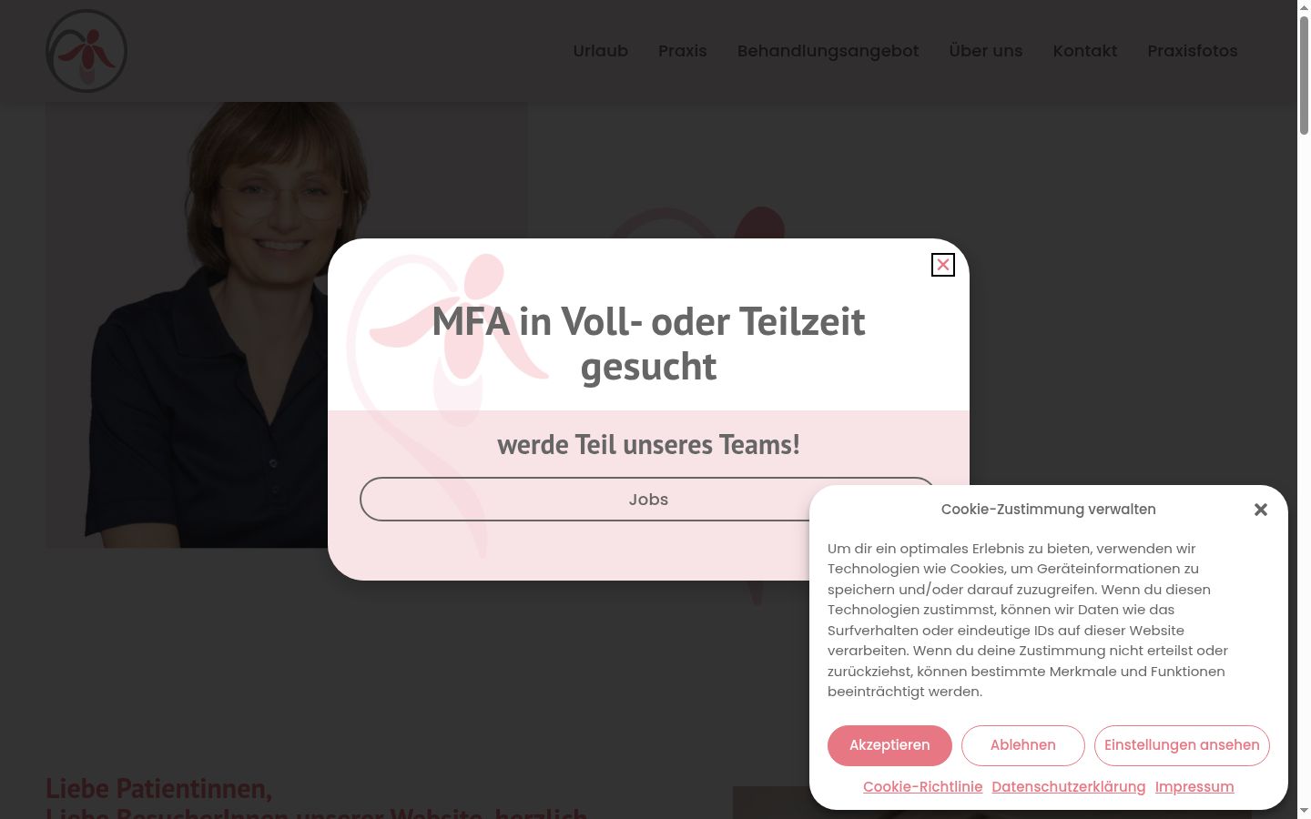 Sutikimo reklamjuostės, rodytos prieš bet kokią sąveiką, ekrano kopija