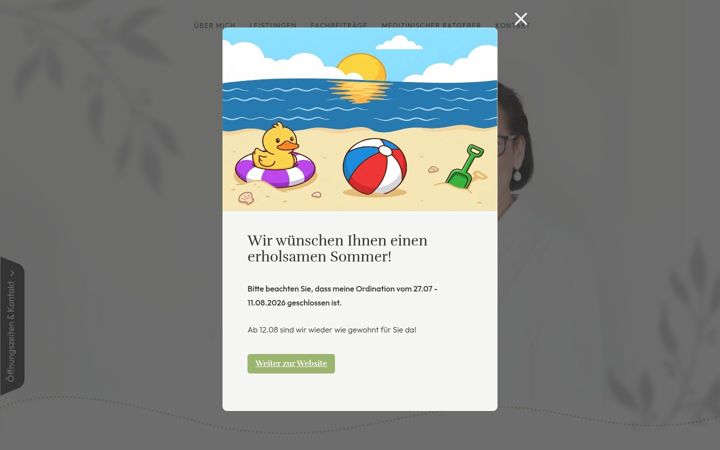 Screenshot of frauenaerztin-gruber.at