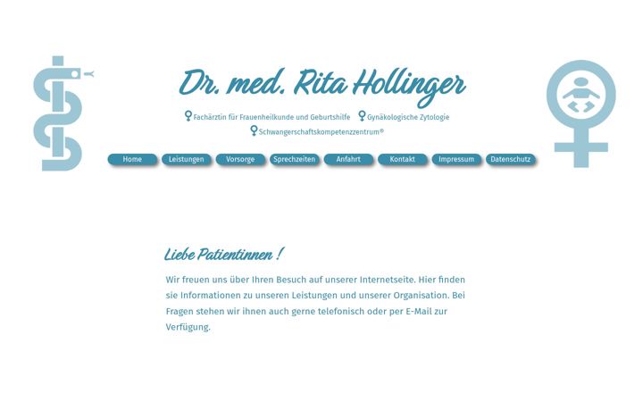 Screenshot of frauenaerztin-hollinger.de