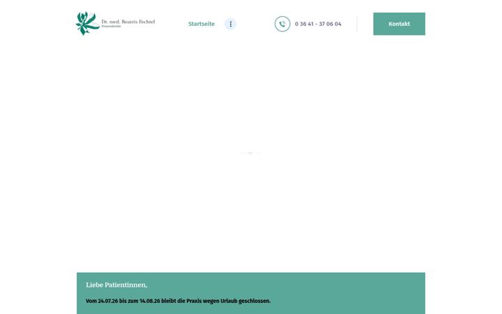 Screenshot van frauenaerztin-jena.de