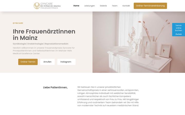 Captură de ecran a frauenaerztin-privatpraxis-mainz.de