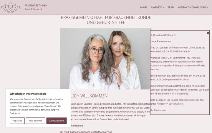 Zrzut ekranu frauenaerztinnen-limburg.de