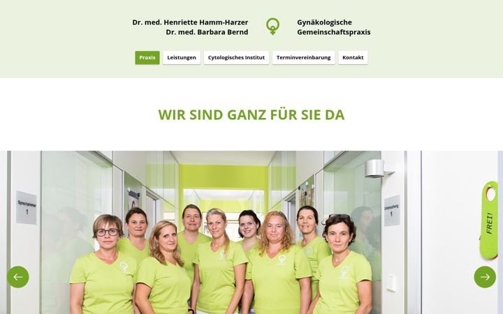 Zrzut ekranu frauenaerztinnen-roemerpassage.de