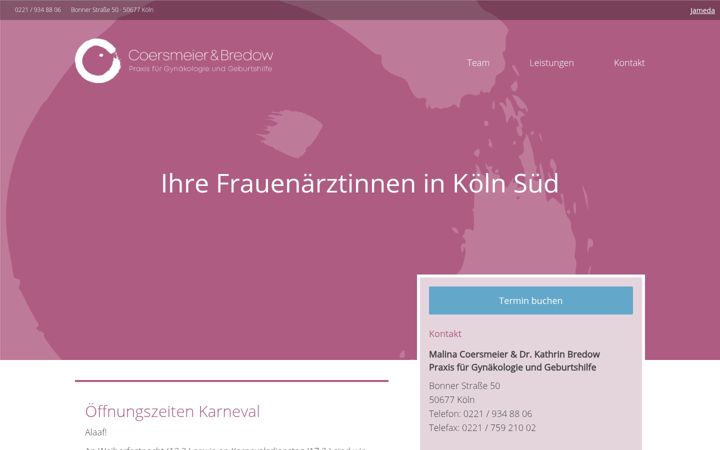 Zrzut ekranu frauenaerztinnen-suedstadt.de