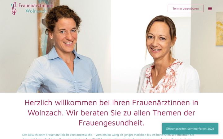 Zrzut ekranu frauenaerztinnen-wolnzach.de
