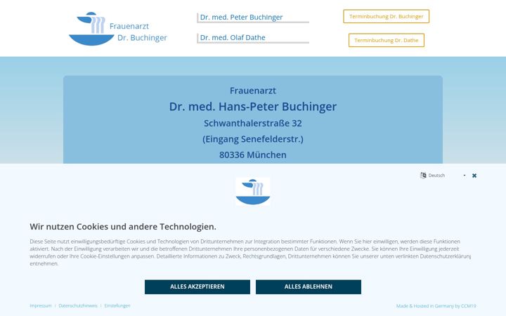Zrzut ekranu frauenarzt-buchinger.de