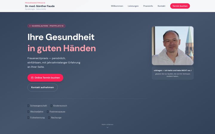 Zrzut ekranu frauenarzt-faude.de
