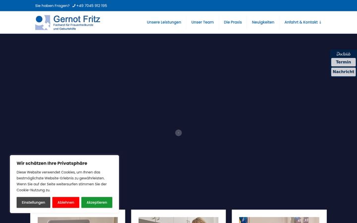 Zrzut ekranu frauenarzt-fritz.de