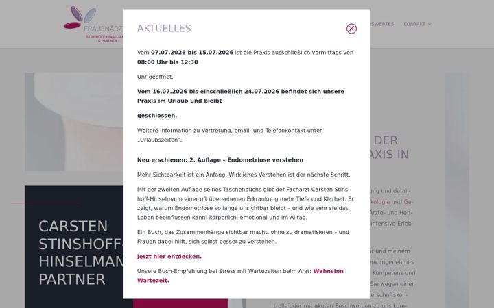 Zrzut ekranu frauenarzt-hanstedt.de