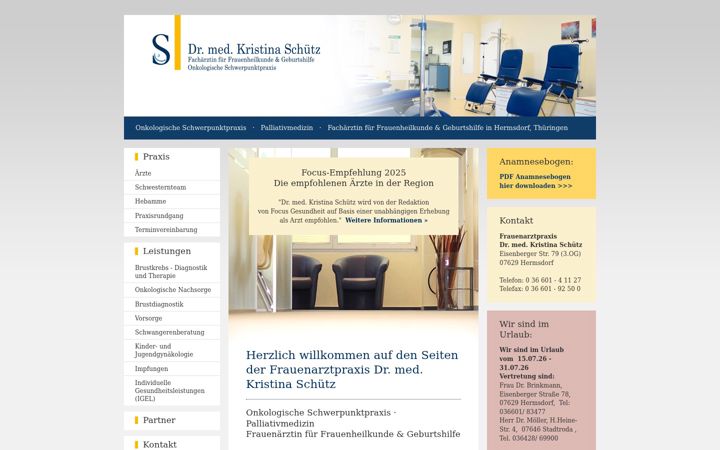 Zrzut ekranu frauenarzt-hermsdorf.de
