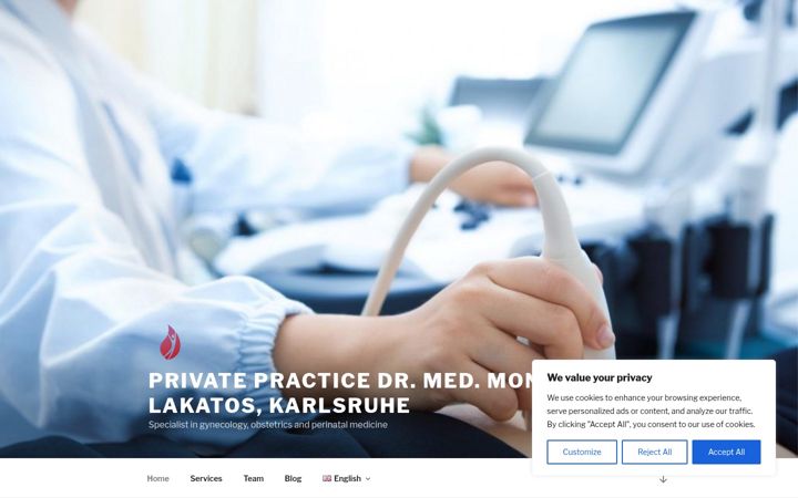 Zrzut ekranu frauenarzt-lakatos.de