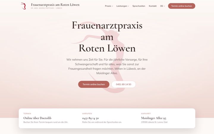 Zrzut ekranu frauenarzt-luebeck.de