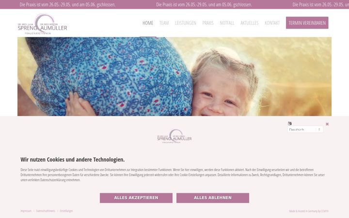 Screenshot of frauenarzt-schwabing.com