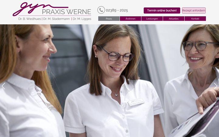 Capture d'écran de frauenarzt-werne.de