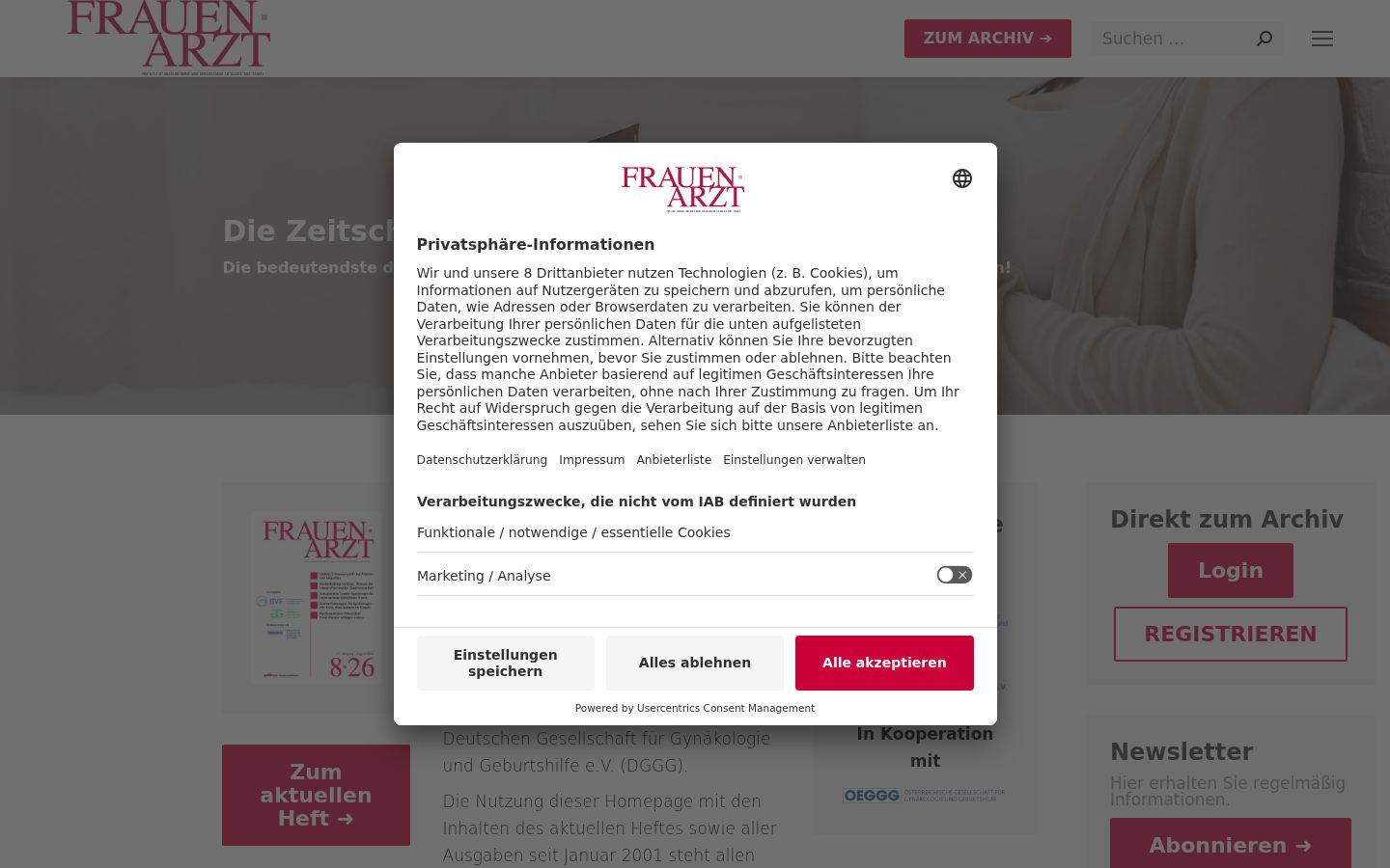 Capture d'écran de la bannière de consentement affichée avant toute interaction