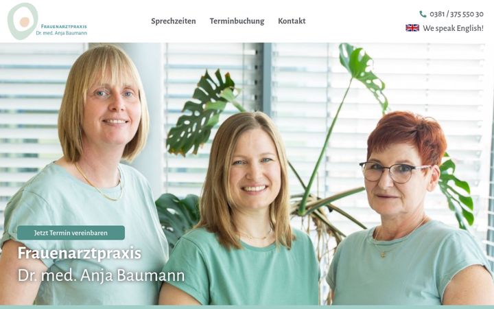 Capture d'écran de frauenarztpraxis-baumann.de