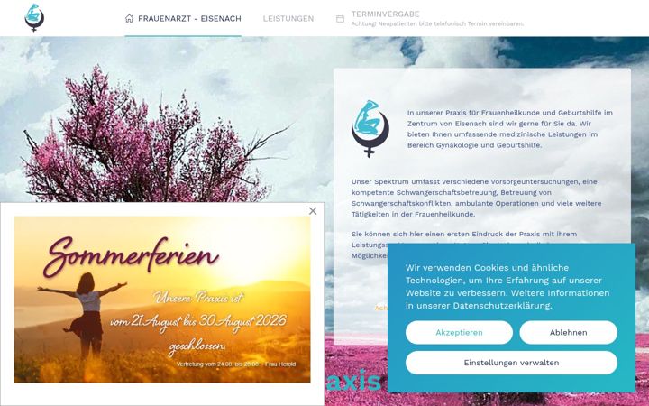 Capture d'écran de frauenarztpraxis-eisenach.de