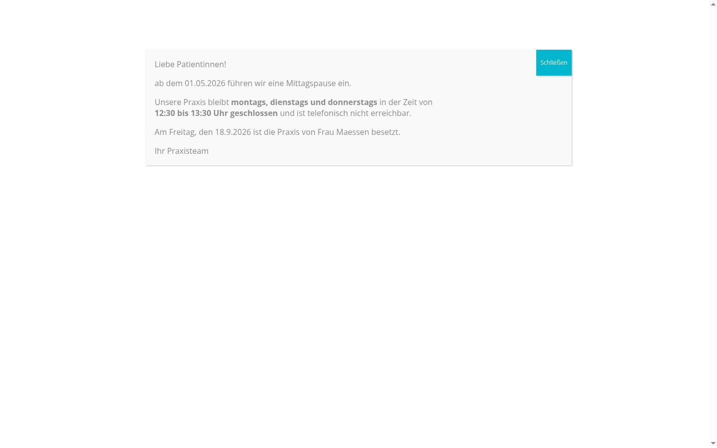 Screenshot des Einwilligungsbanners vor jeglicher Interaktion