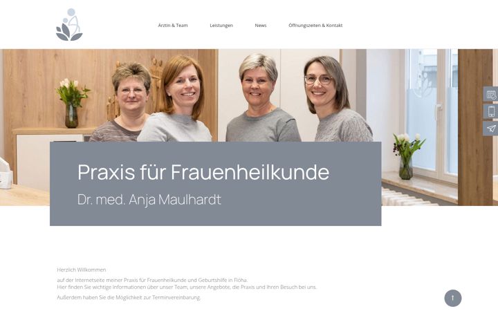 Capture d'écran de frauenarztpraxis-floeha.de