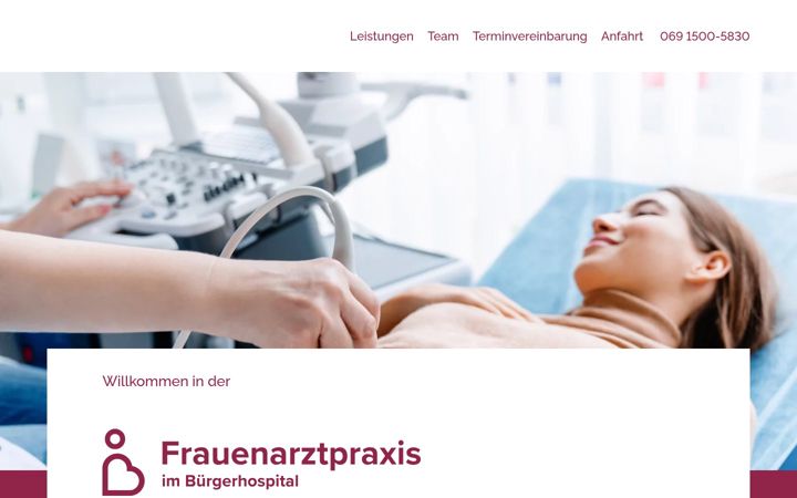 Capture d'écran de frauenarztpraxis-im-buergerhospital.de