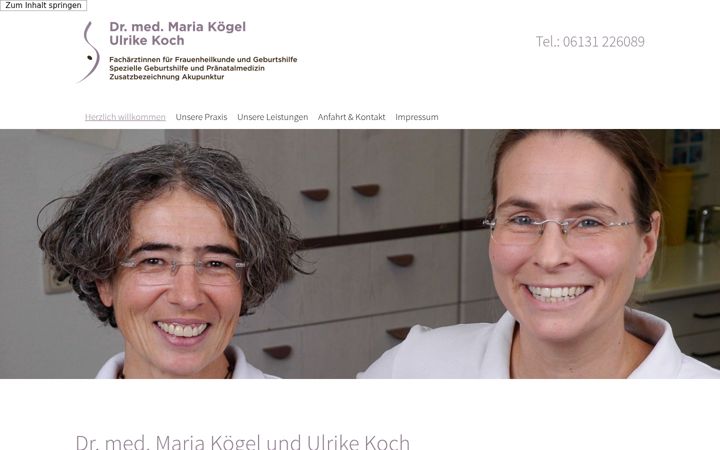 Screenshot di frauenarztpraxis-koegel-koch.de