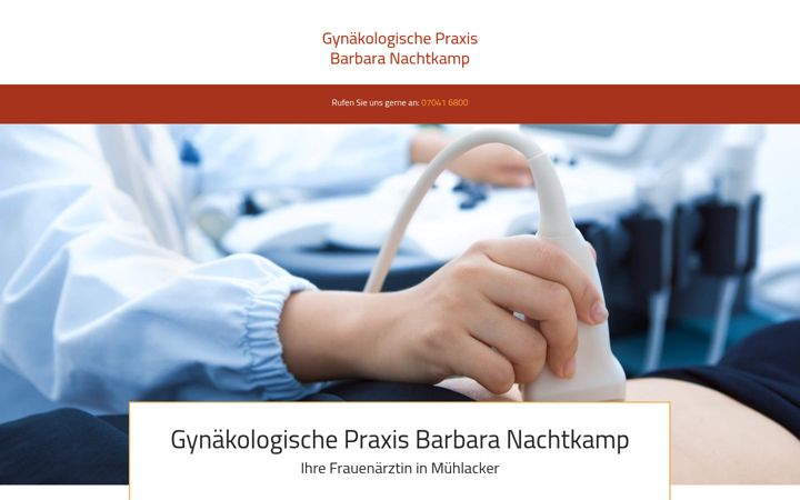 Skjermbilde av frauenarztpraxis-muehlacker.de