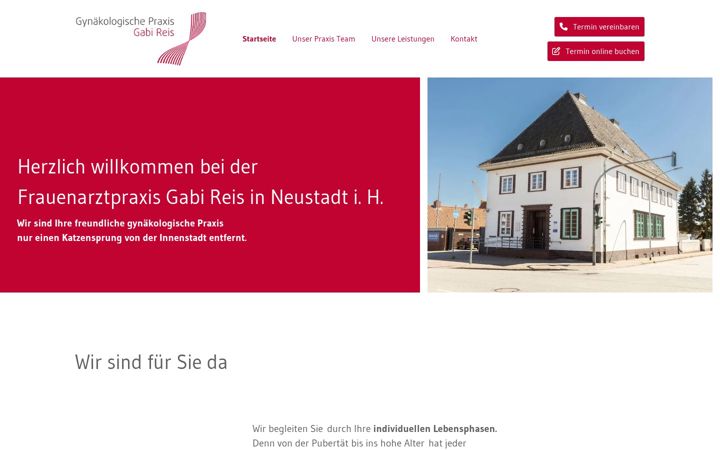 Screenshot stránky frauenarztpraxis-reis.de