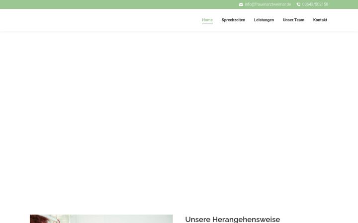 Screenshot stránky frauenarztweimar.de