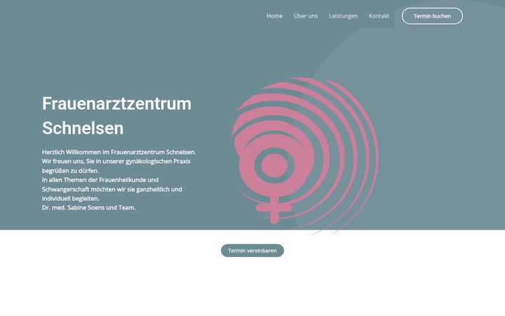 Screenshot stránky frauenarztzentrumschnelsen.de