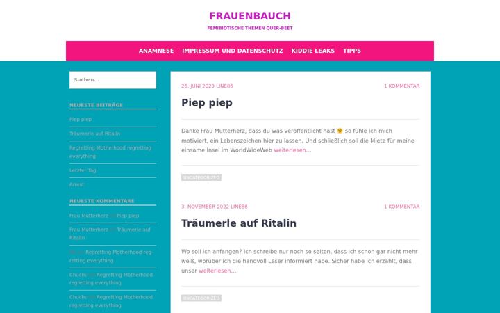 Screenshot stránky frauenbauch.de