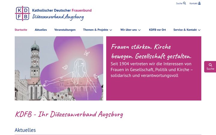 Captură de ecran a frauenbund-augsburg.de