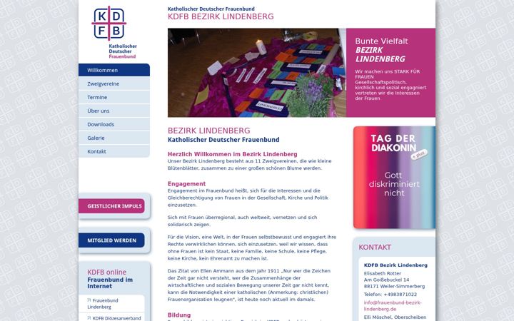 Captură de ecran a frauenbund-bezirk-lindenberg.de