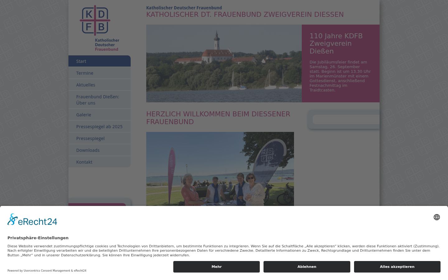 Képernyőkép a bármilyen interakció előtt megjelenő hozzájárulási bannerről