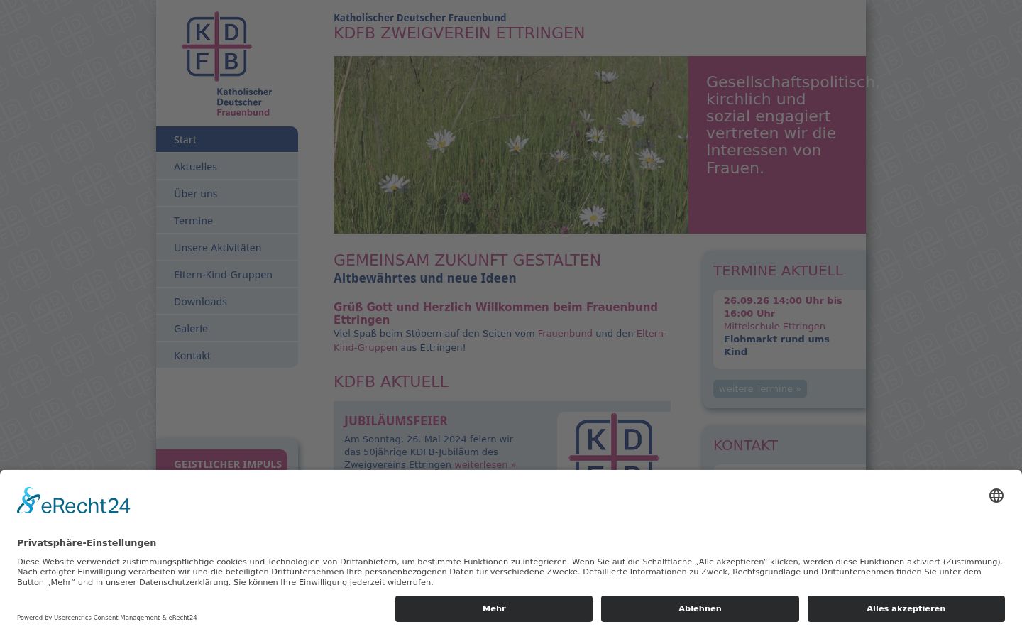 Screenshot van de toestemmingsbanner zoals getoond vóór enige interactie