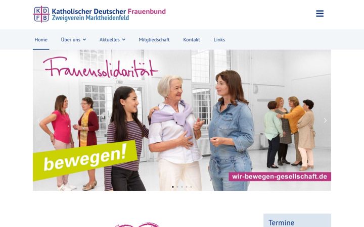 Ekrano kopija frauenbund-marktheidenfeld.de