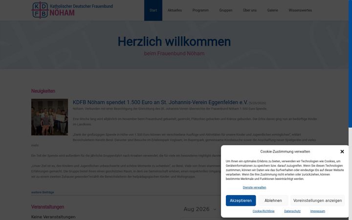 Screenshot van frauenbund-noeham.de