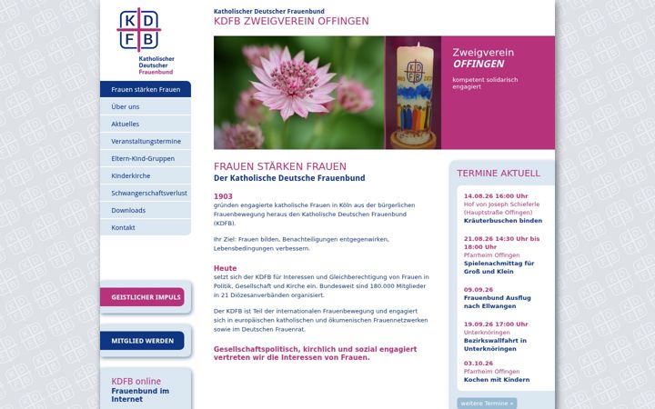 Screenshot van frauenbund-offingen.de