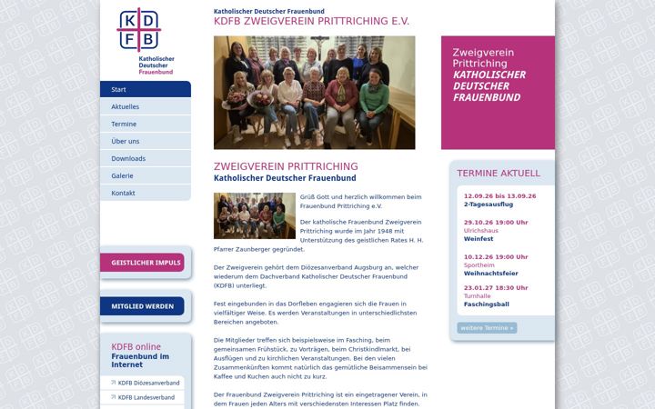 Screenshot van frauenbund-prittriching.de