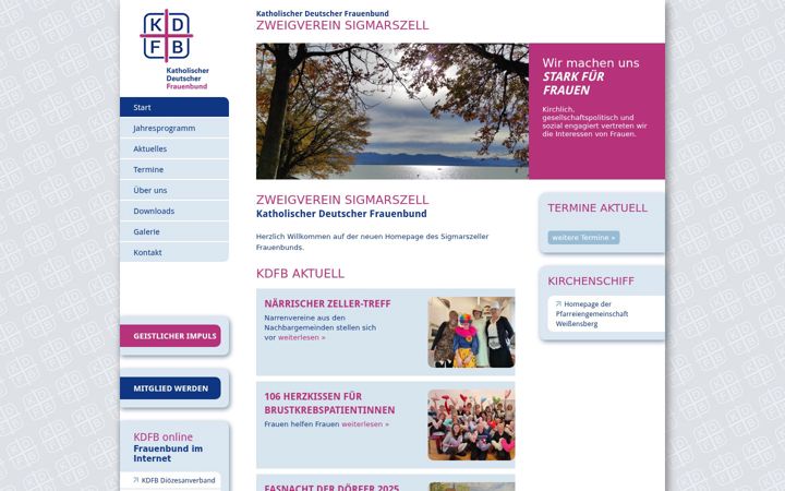 Screenshot van frauenbund-sigmarszell.de