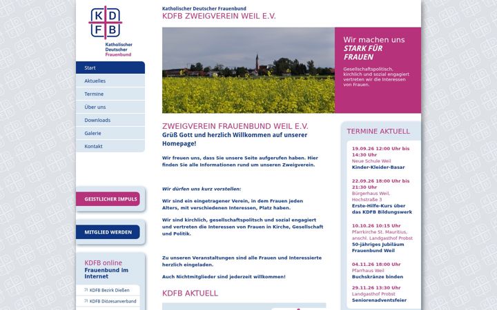 Screenshot van frauenbund-weil.de