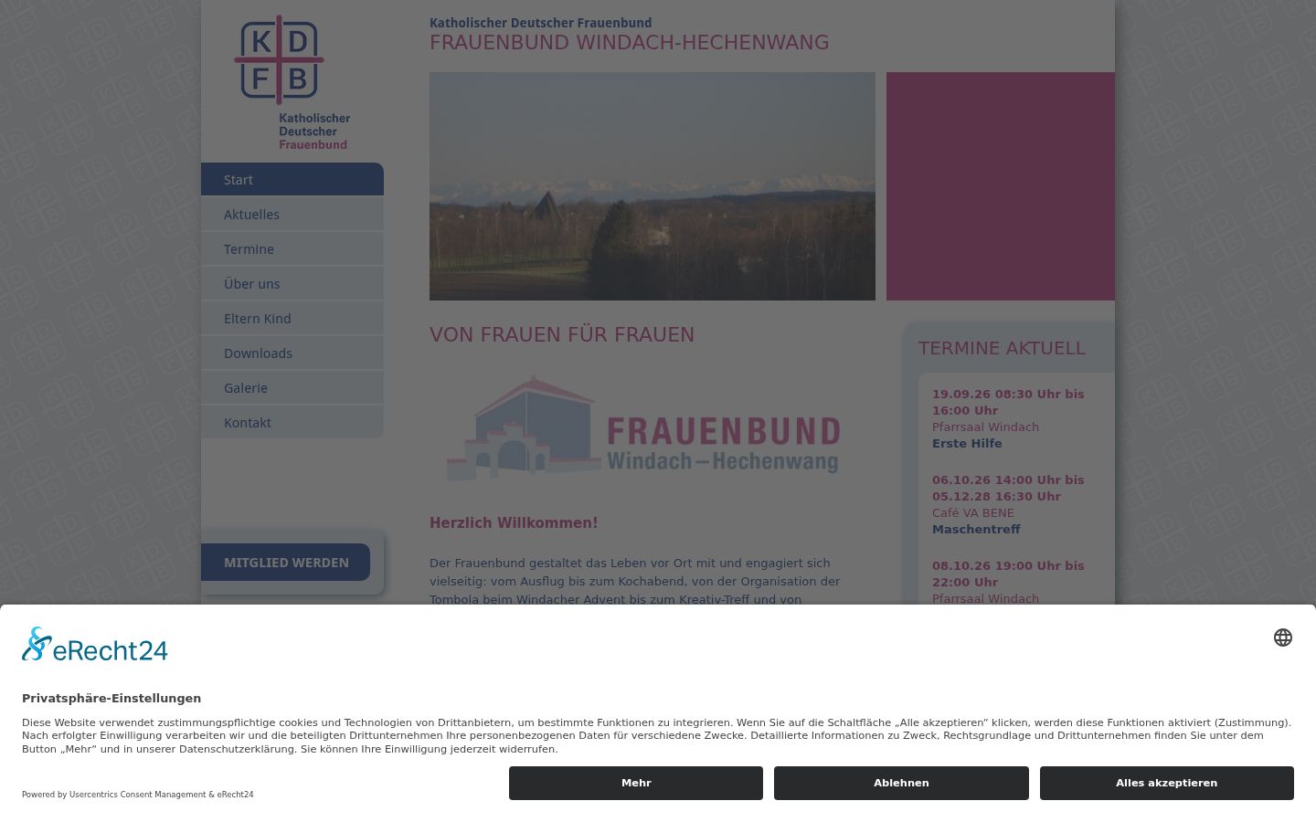 Capture d'écran de la bannière de consentement affichée avant toute interaction