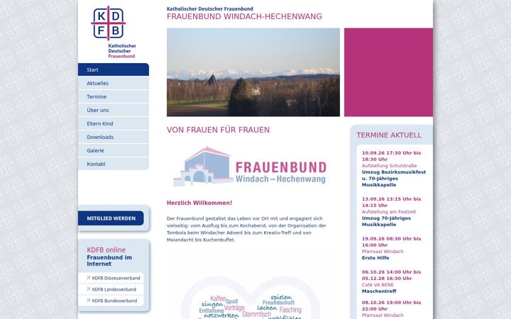 Screenshot van frauenbund-windach.de