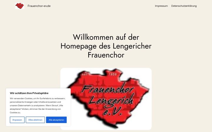 Screenshot van frauenchor-ev.de