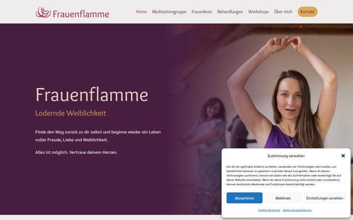 Ekrano kopija frauenflamme.de
