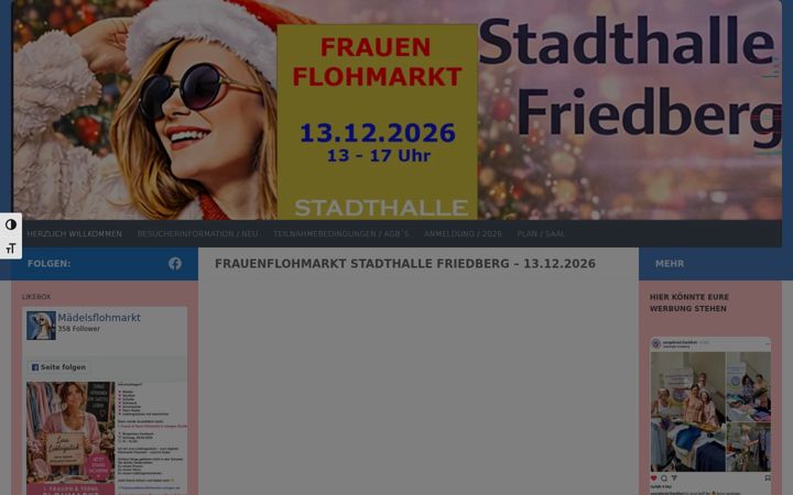 Ekrano kopija frauenflohmarkt-friedberg.de